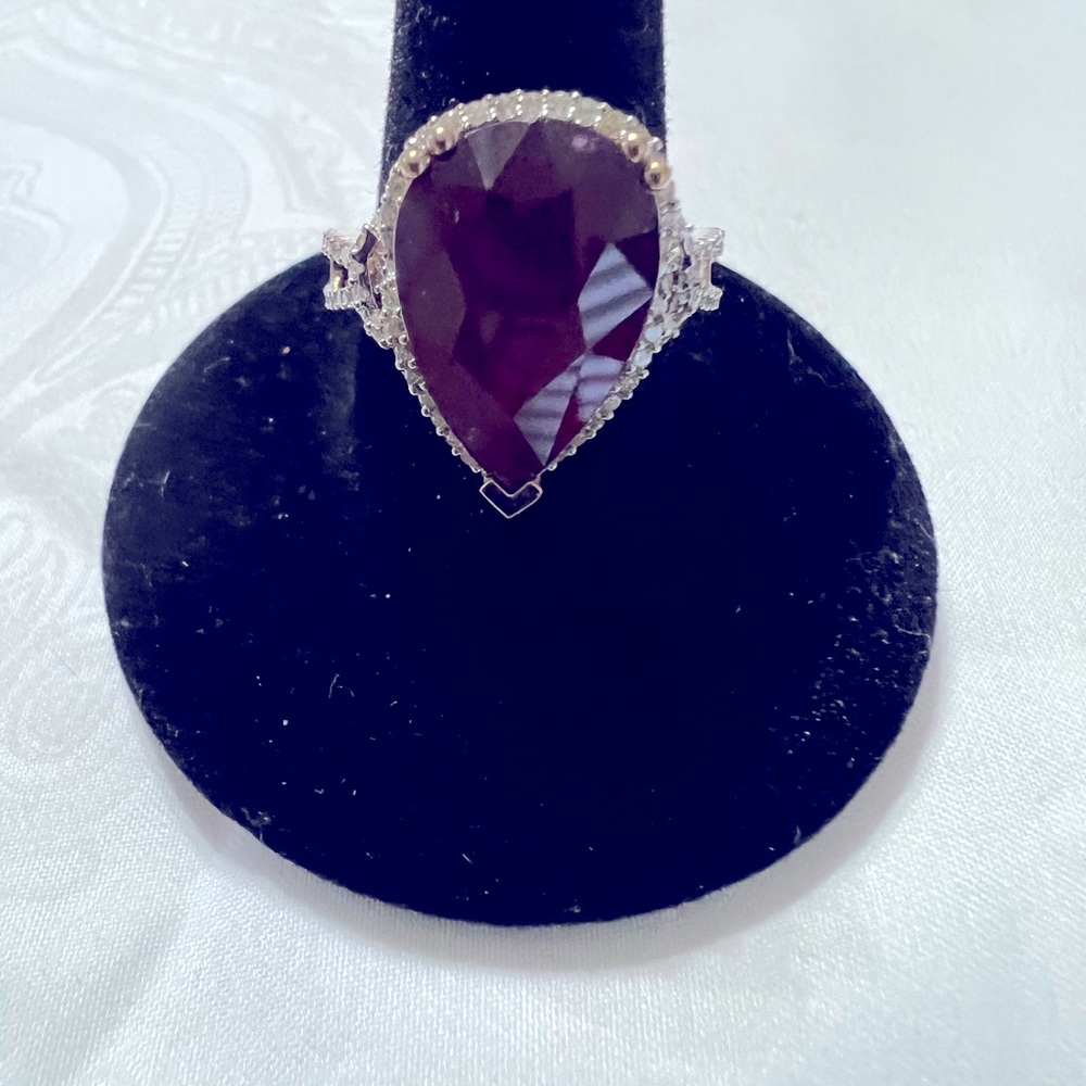 Ruby & Diamond Ring; 14kt Yellow Gold; Appraisal Included; Size 9